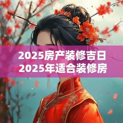 2025房产装修吉日 2025年适合装修房子吗