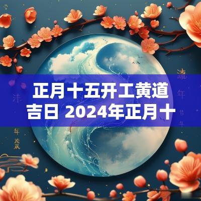 正月十五开工黄道吉日 2025年正月十五开工吉利吗