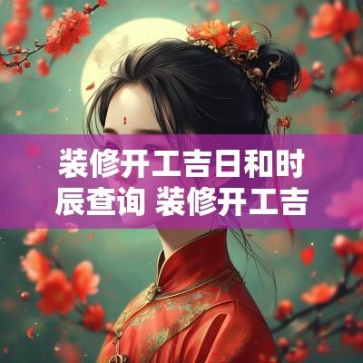 装修开工吉日和时辰查询 装修开工吉日2025年
