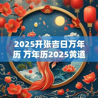 2025开张吉日万年历 万年历2025黄道吉日一览表