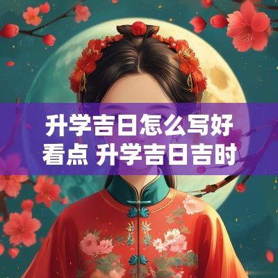 升学吉日怎么写好看点 升学吉日吉时查询