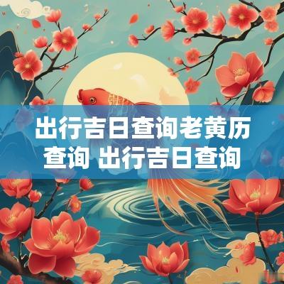 出行吉日查询老黄历查询 出行吉日查询老黄历查询大全