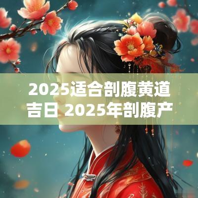 2025适合剖腹黄道吉日 2025年剖腹产吉日