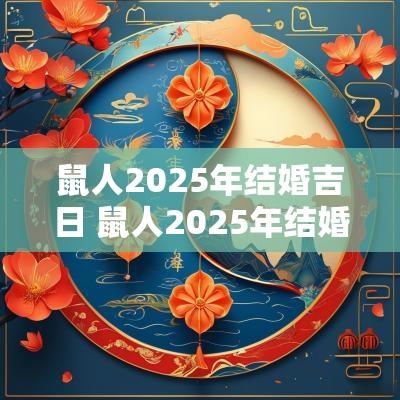 鼠人2025年结婚吉日 鼠人2025年结婚吉日有哪些