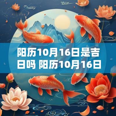阳历10月16日是吉日吗 阳历10月16日是农历几号