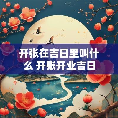 开张在吉日里叫什么 开张开业吉日