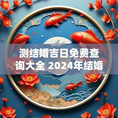测结婚吉日免费查询大全 2025年结婚吉日免费测算