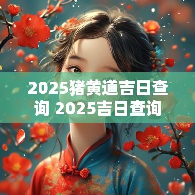 2025猪黄道吉日查询 2025吉日查询