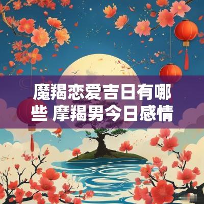 魔羯恋爱吉日有哪些 摩羯男今日感情运势如何