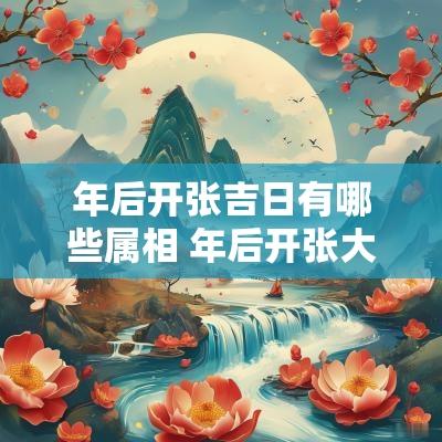 年后开张吉日有哪些属相 年后开张大吉祝福语