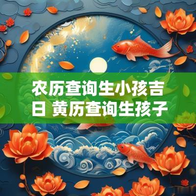 农历查询生小孩吉日 黄历查询生孩子吉时