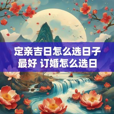 定亲吉日怎么选日子最好 订婚怎么选日子黄道日