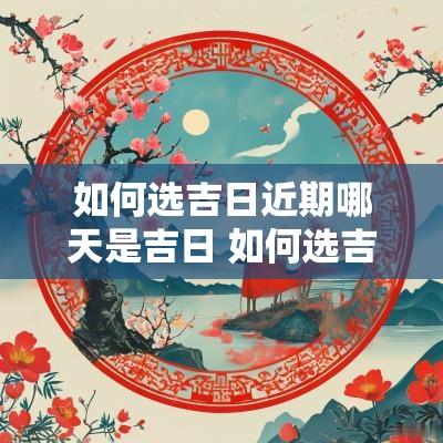 如何选吉日近期哪天是吉日 如何选吉日吉时最准确