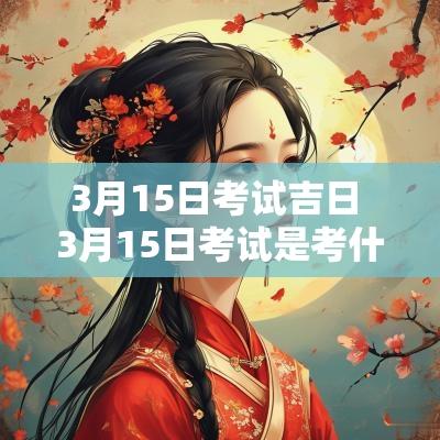 3月15日考试吉日 3月15日考试是考什么