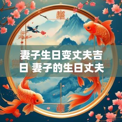妻子生日变丈夫吉日 妻子的生日丈夫祝福简短句
