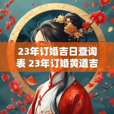 23年订婚吉日查询表 23年订婚黄道吉日