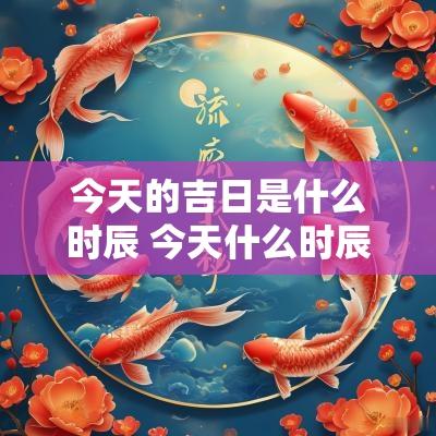今天的吉日是什么时辰 今天什么时辰是吉时
