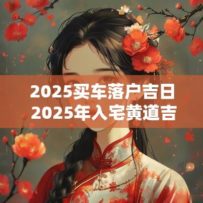 2025买车落户吉日 2025年入宅黄道吉日