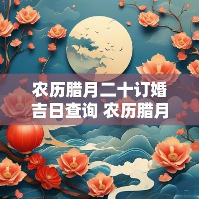 农历腊月二十订婚吉日查询 农历腊月二十五是吉日吗 农历腊月二十订婚吉日查询 农历腊月二十五是吉日吗