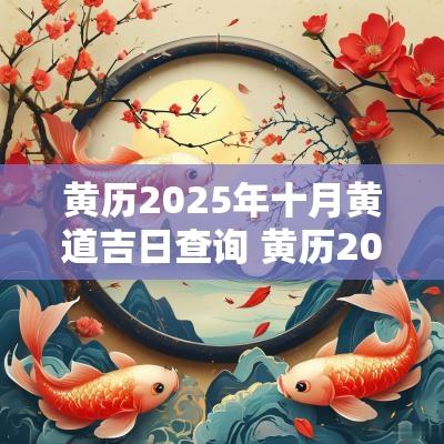 黄历2025年十月黄道吉日查询 黄历2025年1月出行黄道吉日查询