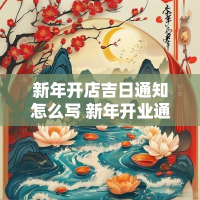 新年开店吉日通知怎么写 新年开业通知模板