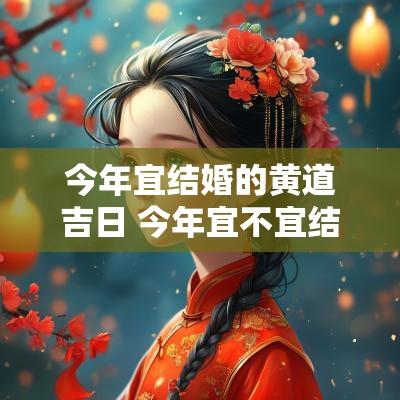 今年宜结婚的黄道吉日 今年宜不宜结婚