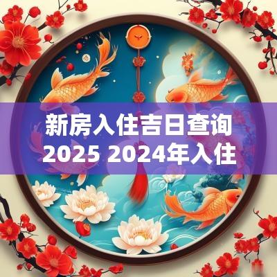 新房入住吉日查询2025 2025年入住新房好日子