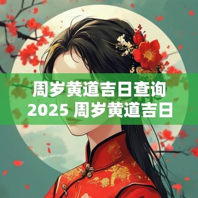 周岁黄道吉日查询2025 周岁黄道吉日查询