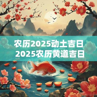 农历2025动土吉日 2025农历黄道吉日查询