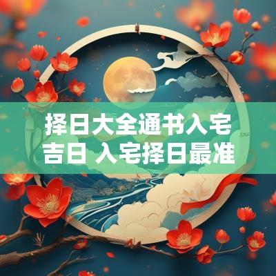 择日大全通书入宅吉日 入宅择日最准确的方法