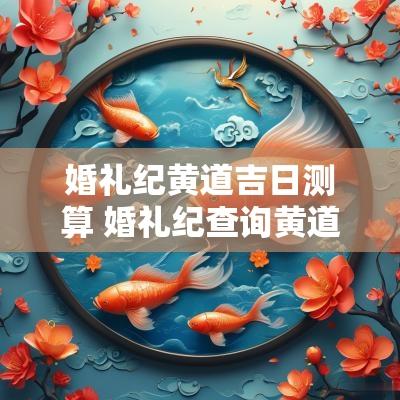 婚礼纪黄道吉日测算 婚礼纪查询黄道吉日不一样