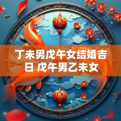 丁未男戊午女结婚吉日 戊午男乙未女