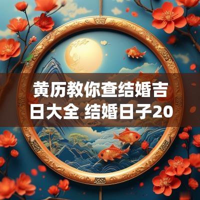 黄历教你查结婚吉日大全 结婚日子2025黄道吉日查询app