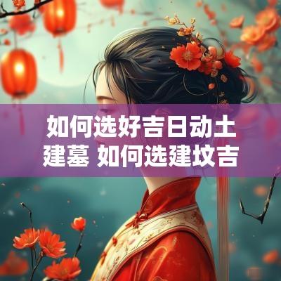 如何选好吉日动土建墓 如何选建坟吉日