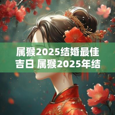 属猴2025结婚最佳吉日 属猴2025年结婚好不好
