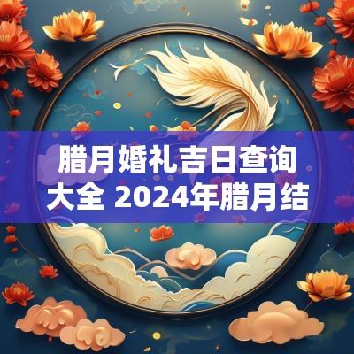 腊月婚礼吉日查询大全 2025年腊月结婚黄道吉日查询
