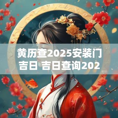 黄历查2025安装门吉日 吉日查询2025年黄道吉日安门