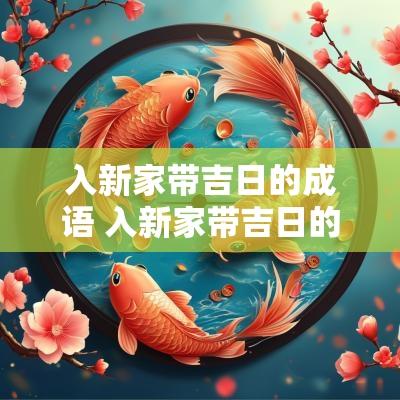入新家带吉日的成语 入新家带吉日的成语是什么