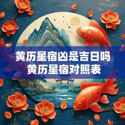 黄历星宿凶是吉日吗 黄历星宿对照表