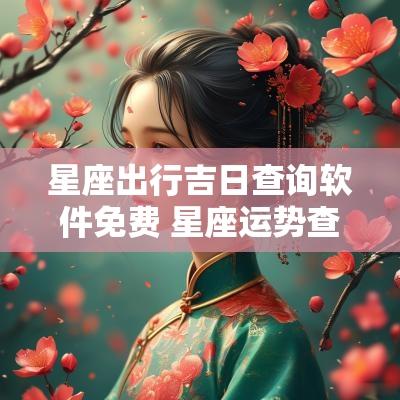 星座出行吉日查询软件免费 星座运势查询免费查询