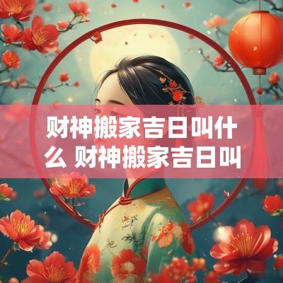 财神搬家吉日叫什么 财神搬家吉日叫什么名字