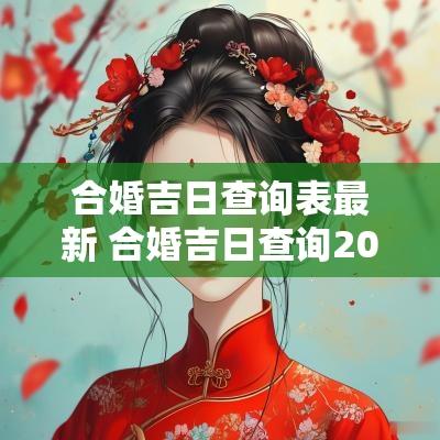 合婚吉日查询表最新 合婚吉日查询2025