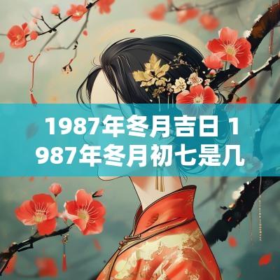 1987年冬月吉日 1987年冬月初七是几月几号