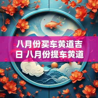八月份买车黄道吉日 八月份提车黄道吉日是哪几天