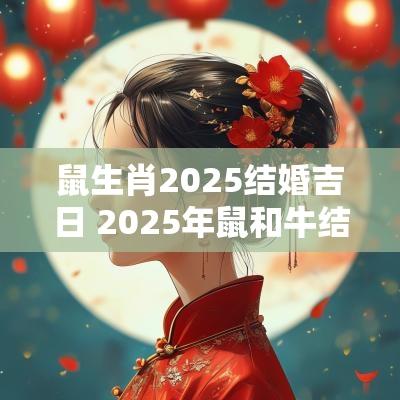 鼠生肖2025结婚吉日 2025年鼠和牛结婚吉日