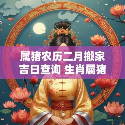 属猪农历二月搬家吉日查询 生肖属猪2025年2月搬家