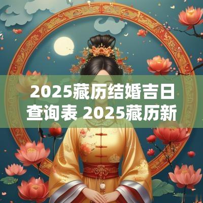2025藏历结婚吉日查询表 2025藏历新年