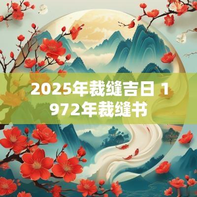 2025年裁缝吉日 1972年裁缝书