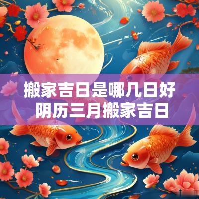 搬家吉日是哪几日好 阴历三月搬家吉日有哪几日