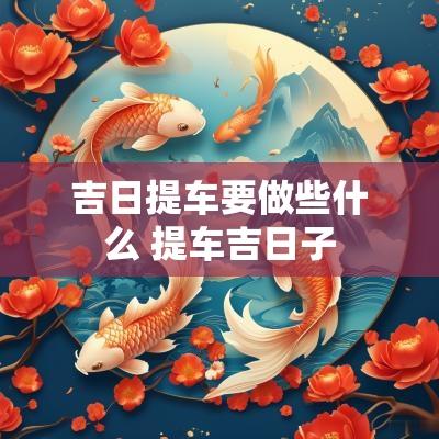 吉日提车要做些什么 提车吉日子